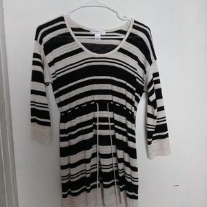 Motherhood Black and White Striped Sweater